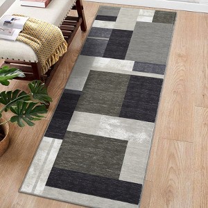 Washable Area Rug for Living Room Modern Geometric Large Area Rug - 1 of 4
