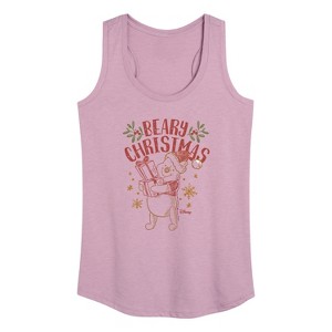 Women's - Winnie the Pooh - Pooh Wishes A Beary Christmas Graphic Racerback Tank - 1 of 4