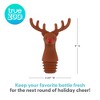 TrueZoo Reindeer Bottle Stopper, Christmas Animal Cork, Novelty Wine Stopper Stocking Stuffer Gift, Dishwasher Safe Silicone, Brown, Set of 1 - 3 of 4