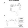 Vynxaria Sofa Table White Glass Top Table for Living Room Stainless Steel Cabriole-Style Legs, Silver - 4 of 4