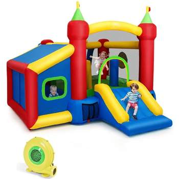 Costway  6-in-1 Inflatable Bounce House Blow up Castle Toddler Kids Indoor Outdoor with 480 Blower