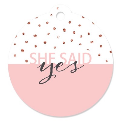 Big Dot of Happiness Bride Squad DIY Rose Gold Bridal Shower or  Bachelorette Party Clear Goodie Favor Bag Labels Candy Bags with Toppers  Set of 24