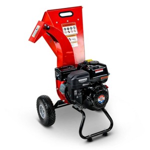 GreatCircleUSA Mini Wood Chipper & Shredder- 7HP 212CC Gas Engine 3" Max Branch Diameter (Red) - 1 of 4