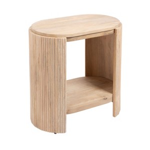 Kate and Laurel Cakora Capsule Wood Side Table, 22x13x22, Natural - 1 of 4