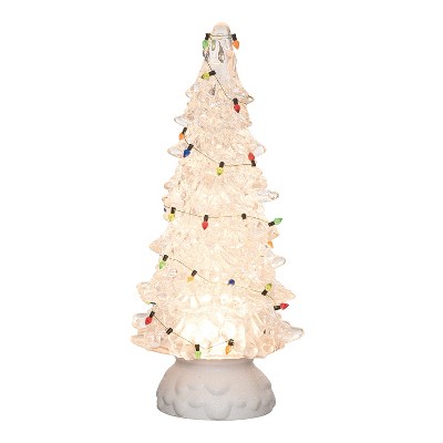 Transpac Artificial 12 in. Off-White Christmas Glitz Tree with Vintage Lights