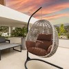 Egg Chair Cushion Hanging Basket Seat Cushion Thicken Soft Egg Swing Chair Pad Hanging Egg Chair Cushion with Headrest - 2 of 4