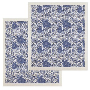 Briarwood Lane Blue and White Floral Swedish Dishcloth (2-pack) - 1 of 4