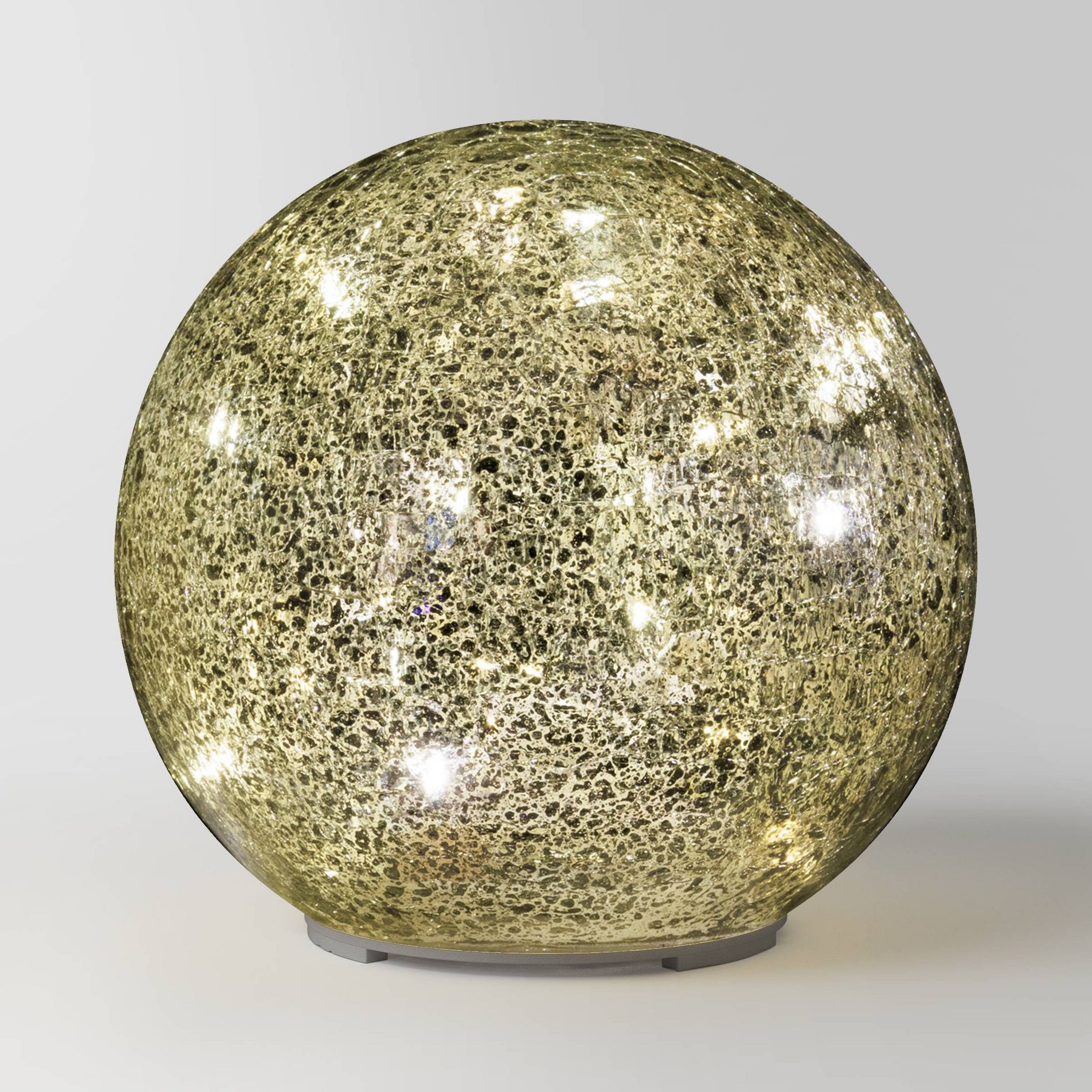 5.5" Christmas Mercury Lit Glass Orb Silver - Wondershop™