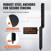 VEVOR Fence Post Anchor Repair Kit, 4 Pack Inner Diameter 2 x2 Inches Heavy Duty Steel Fence Post Support Stakes, Anchor Ground Spike - 4 of 4