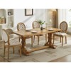 Okak French Style Dining Chairs Set of 2, Solid Wood Frame with Antique Painting & Velvet Upholstery, Nailhead Trim & Steel Spring Cushion - 4 of 4