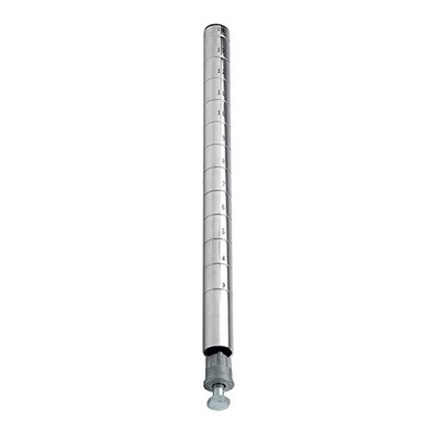 Quantum Storage Systems Post With Leveling Legs, 34"H, Numbered Grooves In 1" Increments
