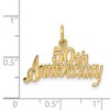 Black Bow Jewelry 14k Yellow Gold 50th Anniversary Charm or Pendant, 24mm - 4 of 4