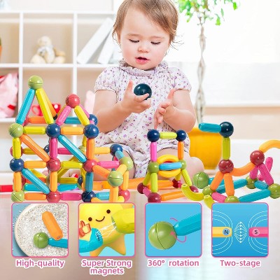 Contixo Multicolor 68-Piece Magnetic STEM Building Blocks Set
