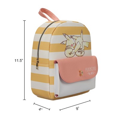 Pokemon Women\'s Yellow & Pink Pikachu Mini Backpack With Pokeball Pattern Pokemon | Bags | Pikachu Sketch Striped Mini Backpack With  main image 3