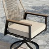Captiva Designs 9pc Outdoor Dining Rectangle Steel Table and Thick Cushion Mixed Wicker Chairs - 4 of 4