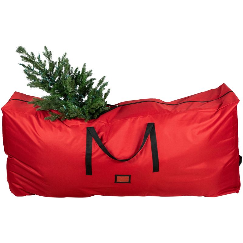Northlight 65" Red and Black Artificial Christmas Tree Storage Bag, 3 of 7