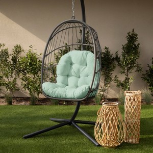 44" x 27" x 4" Sunbrella Outdoor Egg Chair Cushion - Sorra Home - 1 of 2