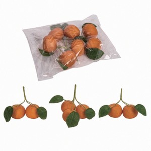 Transpac Artificial 9.06 in. Multicolor Spring Faux Tangerine Accents Set of 3 - 1 of 2