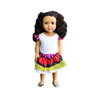 Ikuzi Dolls Black Wavy Hair 18" Fashion Doll