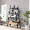 Industrial 4-Tier Bookshelf with Drawer and Metal Frame, Sailboat-Inspired Freestanding Rack for Living Room or Office-3irtyhousy - 2 of 4