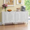 MAYEERTY 63" Sideboard Buffet, Modern Kitchen Accent Cabinet with 4 Doors - 3 of 4