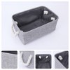 Unique Bargains Fabric Collapsible Sturdy Spacious Storage Bins 3 Pcs - 2 of 4