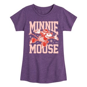 Girls' - Disney - Minnie Arms Up Fitted Short Sleeve Graphic T-Shirt - 1 of 4