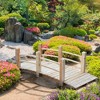 Outsunny 5 ft Wooden Garden Bridge Arc Stained Finish Footbridge with Railings for your Backyard - 3 of 4
