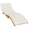 vidaXL Sun Lounger Cushion - Outdoor Patio Melange Cream Fabric - Foam-Fiber Filling - 78.7"x23.6"x1.6" - 2 of 4