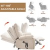 FONTOI Large Size Accent Chair with Dual Side Pockets&Hidden Cup Holders, Recliner Chair with Comfortable Back&Arms, Beige, 36.62"*42.13"*40.56" - 4 of 4