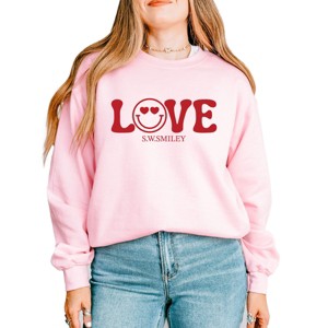 S.W.Smiley Love Smile -  Women's Graphic Sweatshirt - 1 of 4