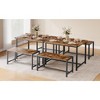 GOCAPTAIN 3-Piece Dining Table Set for 4, Rectangular Kitchen Table with 2 Benches, Small Dining Table Set for Kitchens, Apartments, and Small Spaces - 4 of 4