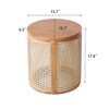 MAYEERTY 1 Pack Rattan Round Side Table with Storage, Boho End Table for Living Room, Bedroom, Modern Home Decor - 4 of 4