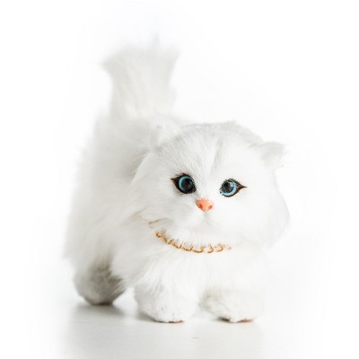 The Queen s Treasures White Long Hair Kitty Cat Pet For 18 Inch