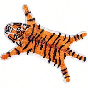 Shaped Bath Mat, Non - Slip Door Mat, 65x98cm, Orange, Cartoon Area Rug for Bedroom Bathroom Kitchen - 1 of 4