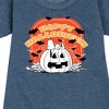 - Peanuts - Peanuts Retro Halloween Graphic Short Sleeve Fleece Dress - 2 of 4