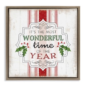 Stupell Industries Festive Holiday Rustic Stripes, 18" x 18" - 1 of 4