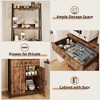 Bakers Rack with Cabinet 70.8" Microwave Stand Tall Bar Cabinet Industrial Kitchen Stand with Drawer Large Microwave Storage Rack - 3 of 4