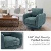 Lirago Teal Swivel Accent Chair for Living Room 32 Inches Wide with Plush Back Pillow Modern Sofa Corner Barrel Chair - 3 of 4