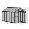 Whizmax  Wall Mounted Gazebo, All-Season Aluminum Patio Gazebo with Side Door, Outdoor Permanent Sunroom - 3 of 4