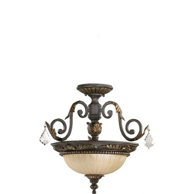 Quorum Lighting Rio Salado 2 - Light Pendant in  Toasted Sienna/Mystic Silver