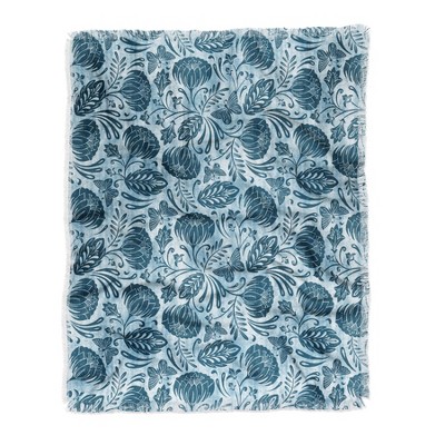 Heather Dutton Arabella Washed Indigo Woven Throw Blanket - Deny Designs