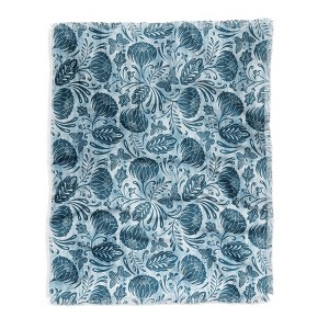 Heather Dutton Arabella Washed Indigo Woven Throw Blanket - Deny Designs - 1 of 2
