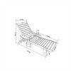 SKRAN Lounge Chair Outdoor with Wood Texture, Chaise Lounge Chair, HDPE, Patio Lounge Chair with Wheels & Cup Holder for Pool, Poolside,Navy Blue - 3 of 4