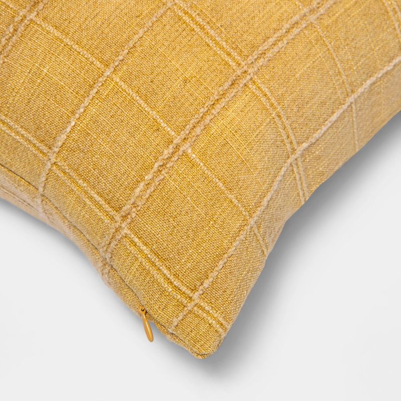 Woven Washed Windowpane Throw Pillow - Threshold™, 5 of 13