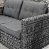Resenkos 2 Pieces Patio Wicker Corner Sofa Set, Outdoor Sectional Furniture, - 4 of 4