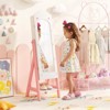 Infans Kids Jewelry Cabinet Standing Children Jewelry Organizer w/ Full-Length Mirror - 3 of 4
