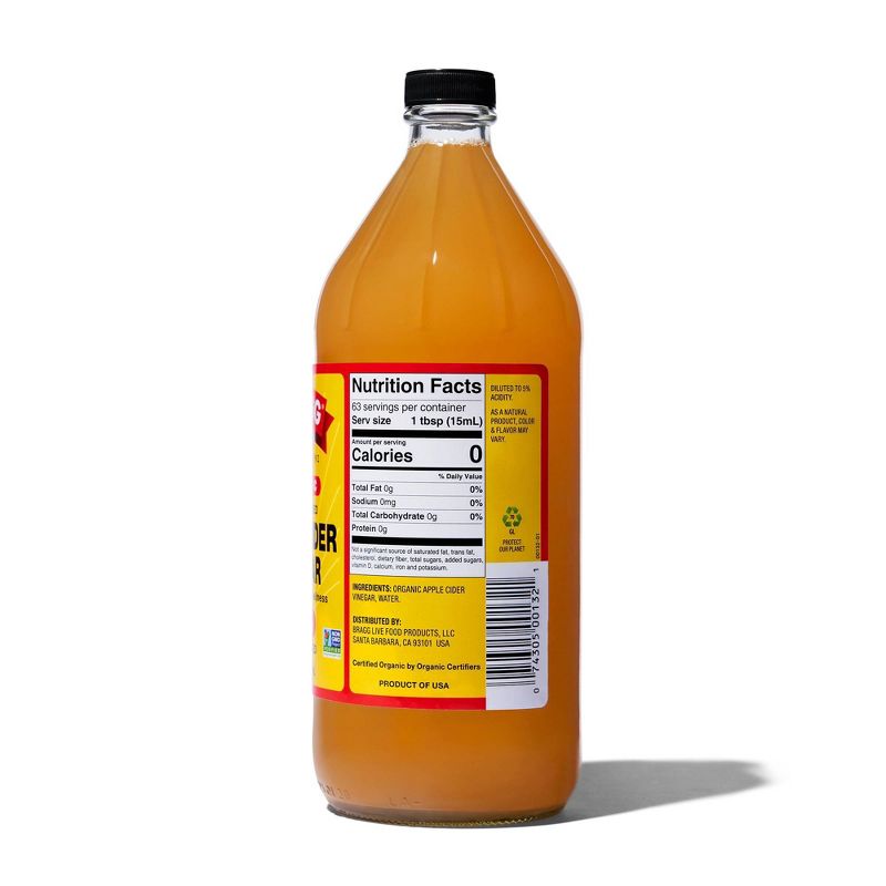 Bragg Organic Apple Cider Vinegar - 32 fl oz, 6 of 10