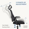 Lyngins Ergonomic Office Chair, Mesh High-Back Desk Chair with Adjustable Headrest & Flip-Up Arms, Rolling Swivel Adjustable Task Chair/Computer Chair - 2 of 4