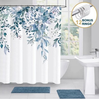 LunaLulinlk Shower Curtain with Hooks – Heavy-Duty Mold/Mildew-Resistant